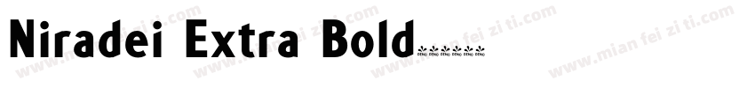 Niradei Extra Bold字体转换